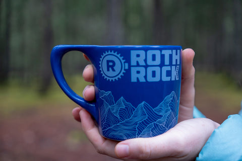 Blue "The End" Mug - Rothrock Coffee