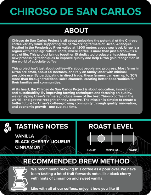 COLOMBIA: Chiroso de San Carlos - Rothrock Coffee