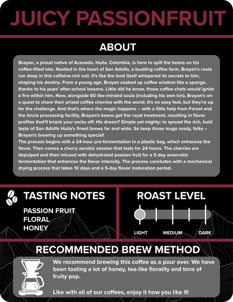 Microlot Series 4 of 4: Colombia Juicy Passionfruit